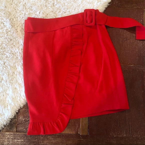 Foxiedox Dresses & Skirts - NWT | Foxiedox | Belted Ruffle Red Mini Skirt